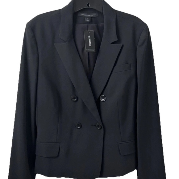 Express Jackets & Blazers - NWT Brand New Express Women's Black Double-Breasted Blazers Size 12